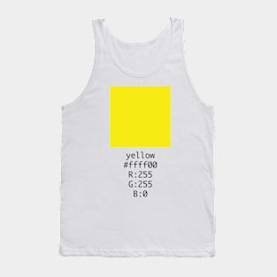 Yellow Hex and RGB Code Tank Top